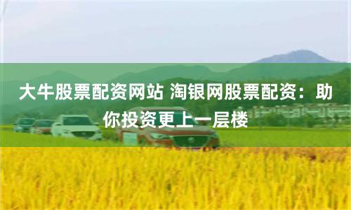 大牛股票配资网站 淘银网股票配资：助你投资更上一层楼